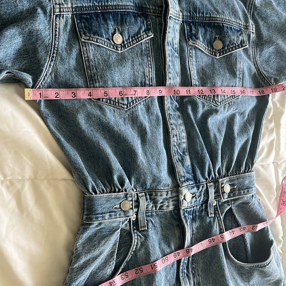 Agolde Blue Denim Jumpsuit - Picture 4 of 10